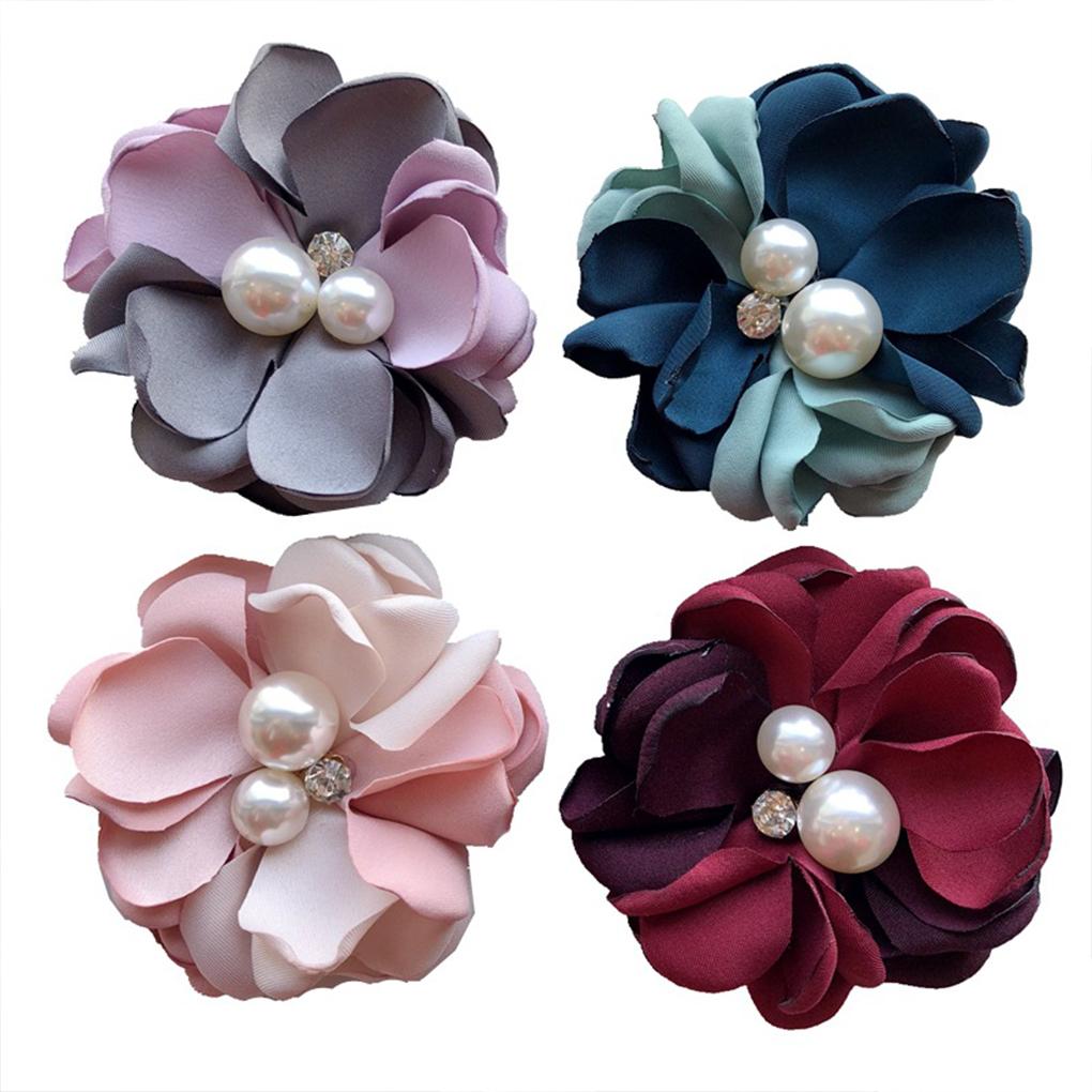 Flower Brooch Wedding Bride Dress Birthday Graduation Festival Clothes Tie Decoration Jewelry Large Pin for Women Girls
