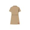 FILA X Magic Stick Collaboration Solid Color Fashion Casual Polo Dress Women dresses Khaki F11W329306FDK