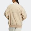 adidas Neo Solid Color Print Logo Zip-Up Warm Jacket Women Outerwear Khaki IB2725