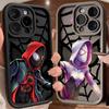 Spider-Man Miles Morales Gwen Marvel Phone Case For iPhone 17E 11 12 13 14 15 16 17 Pro Max Fundas 17 Air Plus 16e 13 Mini Cover