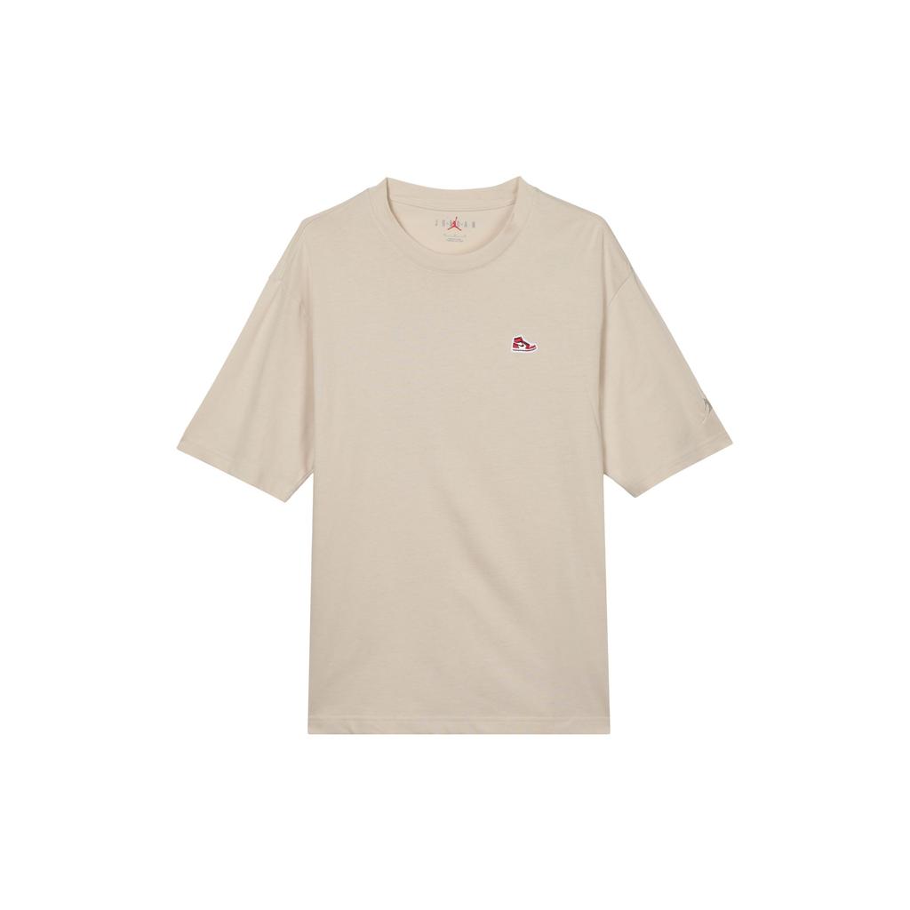 Nike Solid Color Logo Casual Crew Neck Short Sleeve T-Shirt Men Tops Light-Brown FN5983-203