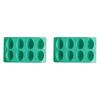 2Pcs Easter Egg Shape Molds 8-Cavi ty Silicone Egg Pan Baking for Easter Cake Decorating Chocolate Candy Dessert Decorating Tool