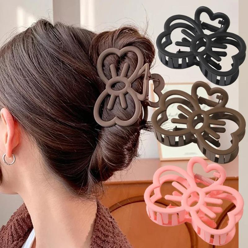 Korean Cute Bowknot Hair Claw Crab Plastic Hair Clip Candy Color Clip for Girls Sweet Hairpins Hair Accessories for Women