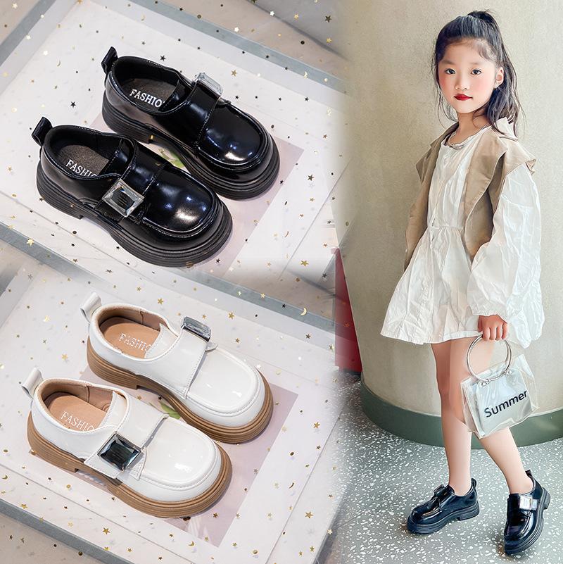 New Spring and Autumn Girls' College Style Retro Princess Shoes Children's Versatile Trendy Comfortable Soft-soled Leather Shoes