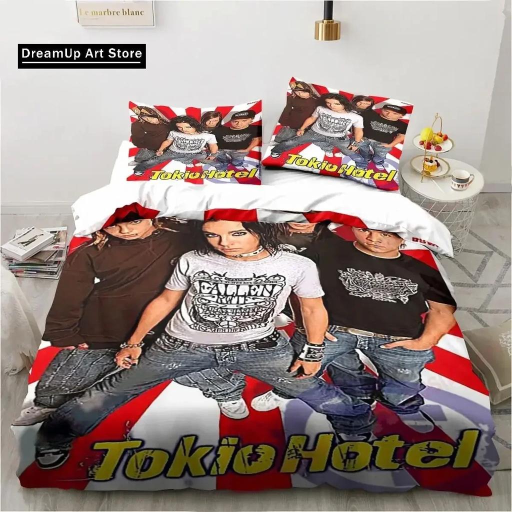3D Print Fashion Tokioel Music Band Bedding Set Boys Girls Twin Queen Full Size Duvet Cover Pillowcase Bed Adult Bedroom