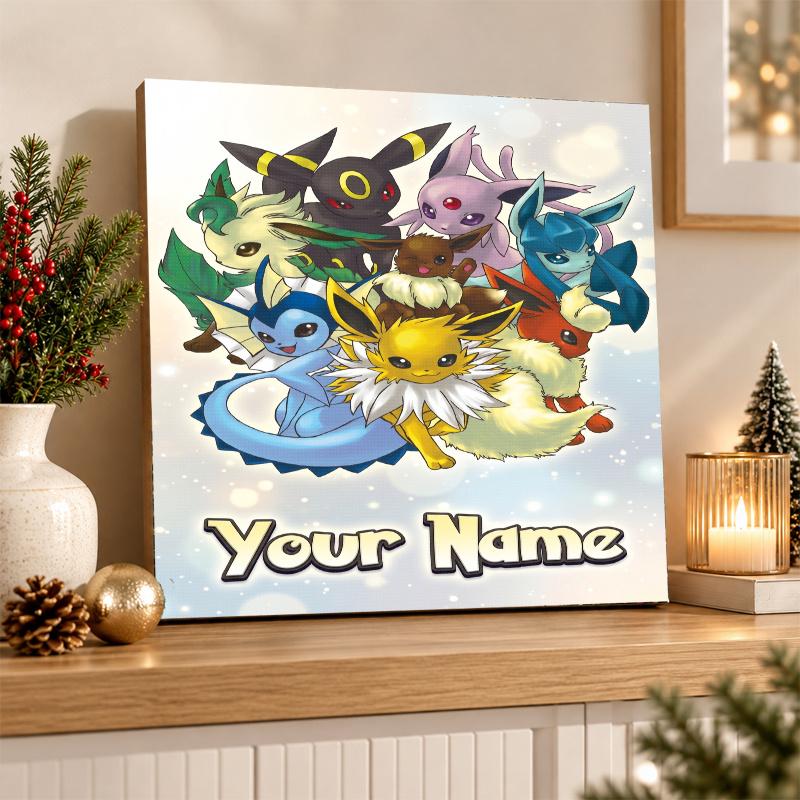 Eevee Evolutions Custom Name Diamond Painting Personalized 5D Full Drill DIY Diamond Art Home Decor