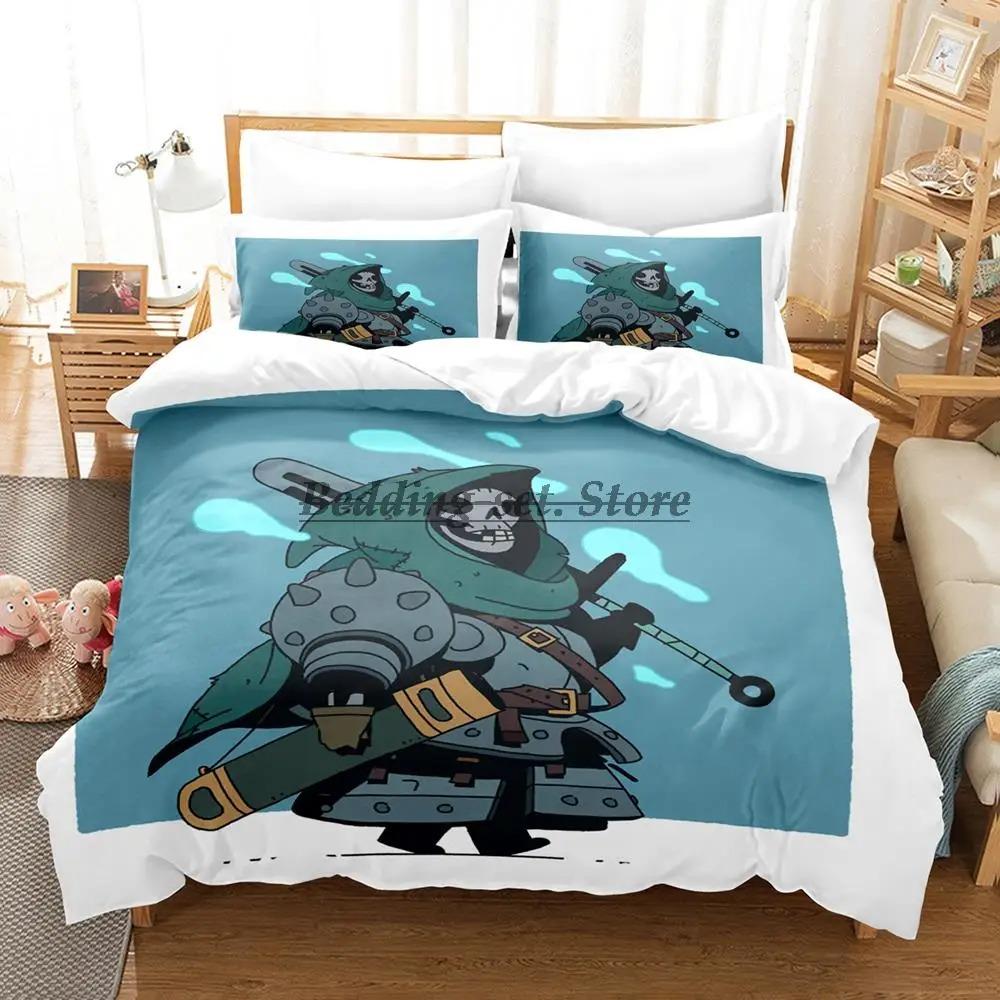 Skeleton Knight Bedding Set Single Twin Full Queen King Size Bed Set Aldult Kid Bedroom Duvetcover Sets Anime Bed Sheet Set