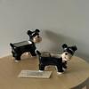 Schnauzer Ceramic Incense Burner Storage Box Table Ornaments Aromatherapy Tray Seasoning Dish Organizer Sculpture Statue