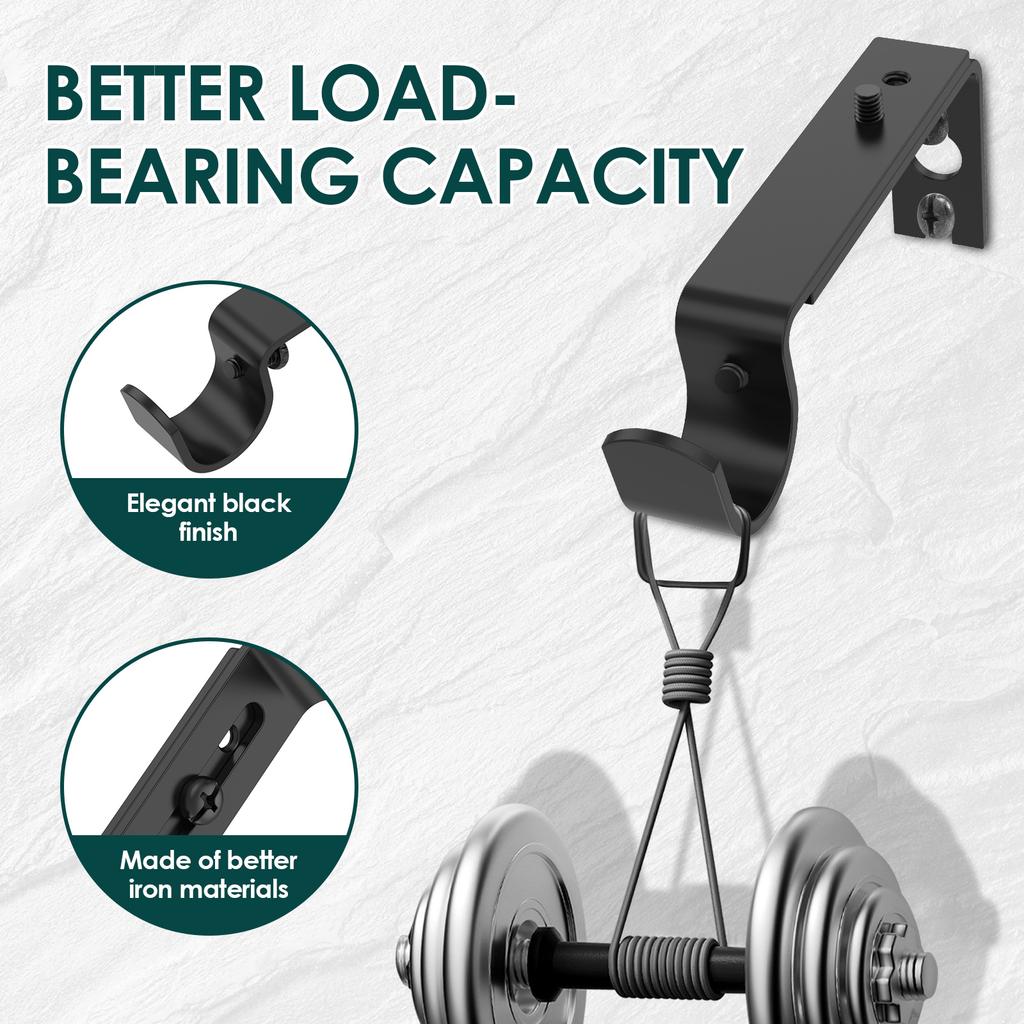 8Pcs Iron Adjustable Curtain Rod Bracket Rust Resistant Quick Mounting Drapery Rod Wall Holder for Home Living Room Bedroom