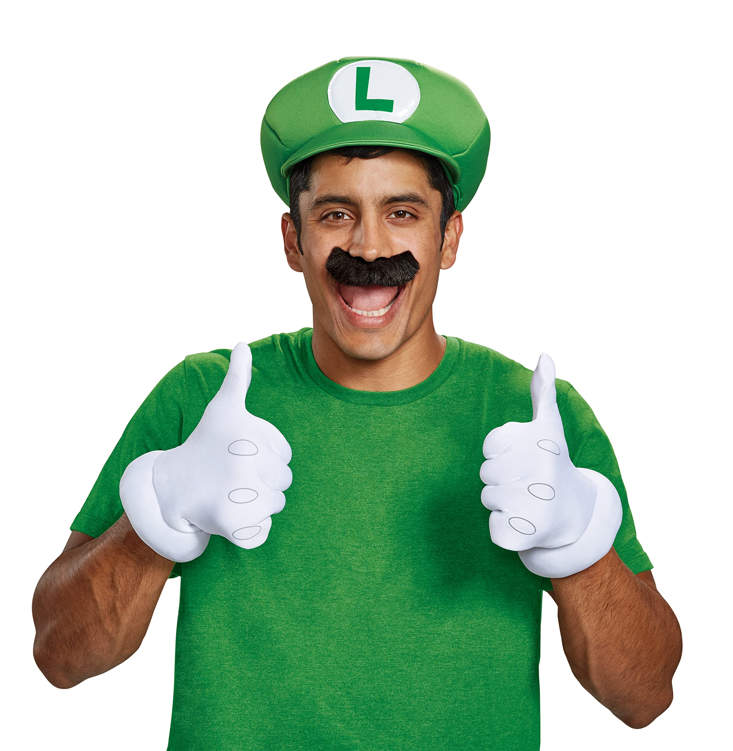 

Super Mario Luigi Hat and Mustache Kit Bros. - (Halloween/Christmas) One-Size