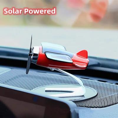 Solid Fragrant Car Air Freshener Solar Panel Car Interior Mini Center Console Decoration