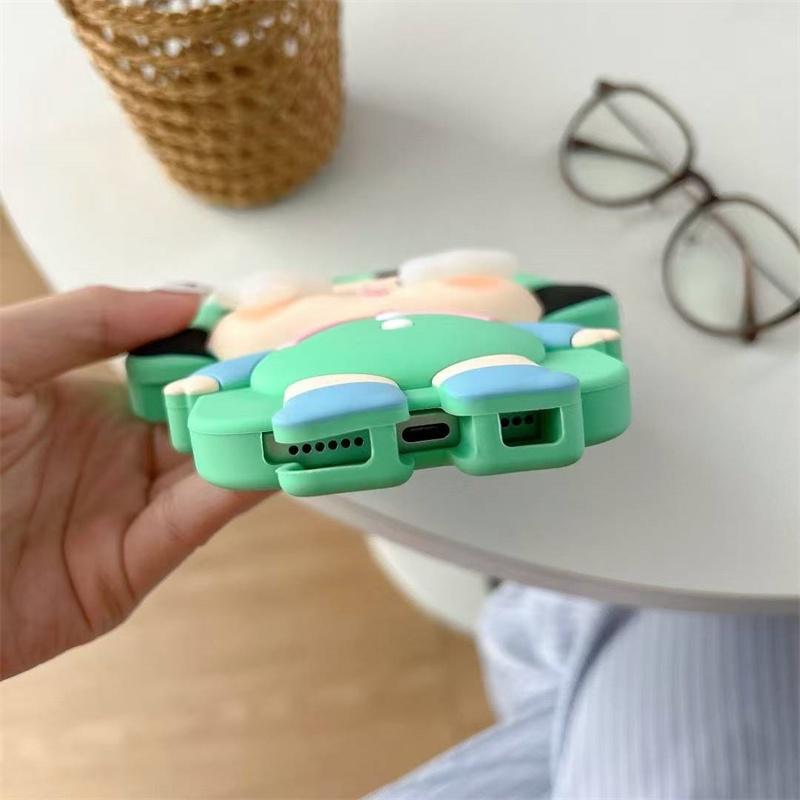 3D Cute Crying Girls Phone Case For iPhone 17 16 15 14 13 Pro Max Soft Silicone Cover