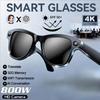 New AI Smart Glasses 800W HD Pixel Camera Video Recording Outdoor Sport Sunglasses Translation Voice Call Bluetooth Glasses Music Playback 32GB Memory