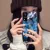 Case for Vivo Y53s 4G Y51 Y31 2020 Anime Black Cat Starry Cloud Print Phone Cover Acrylic Hard Back Shell With Flexible TPU Edge