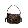 Leather Velvet Bag Women'S Bag Trend Casual Fashion Leopard Print Small Square Bag Messenger Bag
