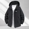 Oversized Men Hooded Windbreaker Multi‑Pockets Casual Loose Outerwear Jacket