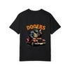 Cotton T Shirt White Monkey Driving Car with Cigar and Doovers Text Graphic Print Casual Wear for Men Streetwear Fashion