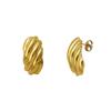 Stainless Steel Earrings, Line Shape 316 Titanium Steel Material, High-End Sense, Personality, Niche, Special-Shaped Geometric Girls