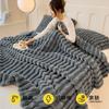 2026 New Milk Fleece Blanket Ribbed Design All Day Soft for Nap Sofa Cozy Comfort Essential