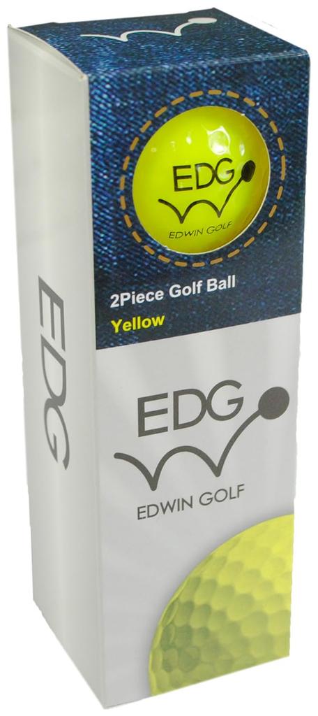 Edwin Golf Golf 1 Dozen Balls, (12 Balls), Yellow, EDBA-3775