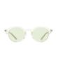 Crown Panto Sunglasses Clear Frame Color Lens UV Protection UV Protection Unisex Stylish [Zoff] Boston-style (Yellow (Clear)) Women's [ZA241G04_50A1