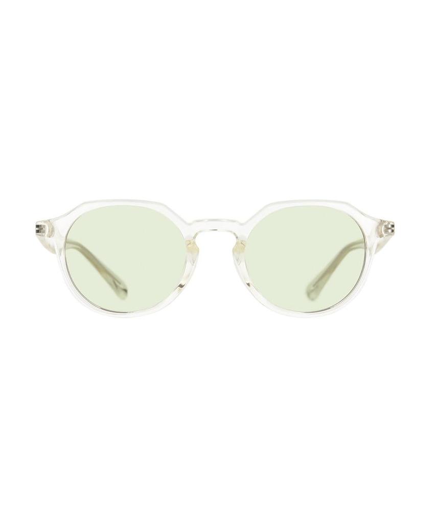 Crown Panto Sunglasses Clear Frame Color Lens UV Protection UV Protection Unisex Stylish [Zoff] Boston-style (Yellow (Clear)) Women's [ZA241G04_50A1