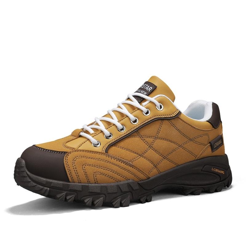 

Men Casual Sneakers Shoes Anti-slip Low-top Outdoor Sports Shoes Men Lace-up Flat Comfortable Soft Breathable Hiking Shoes men 39 жёлтый