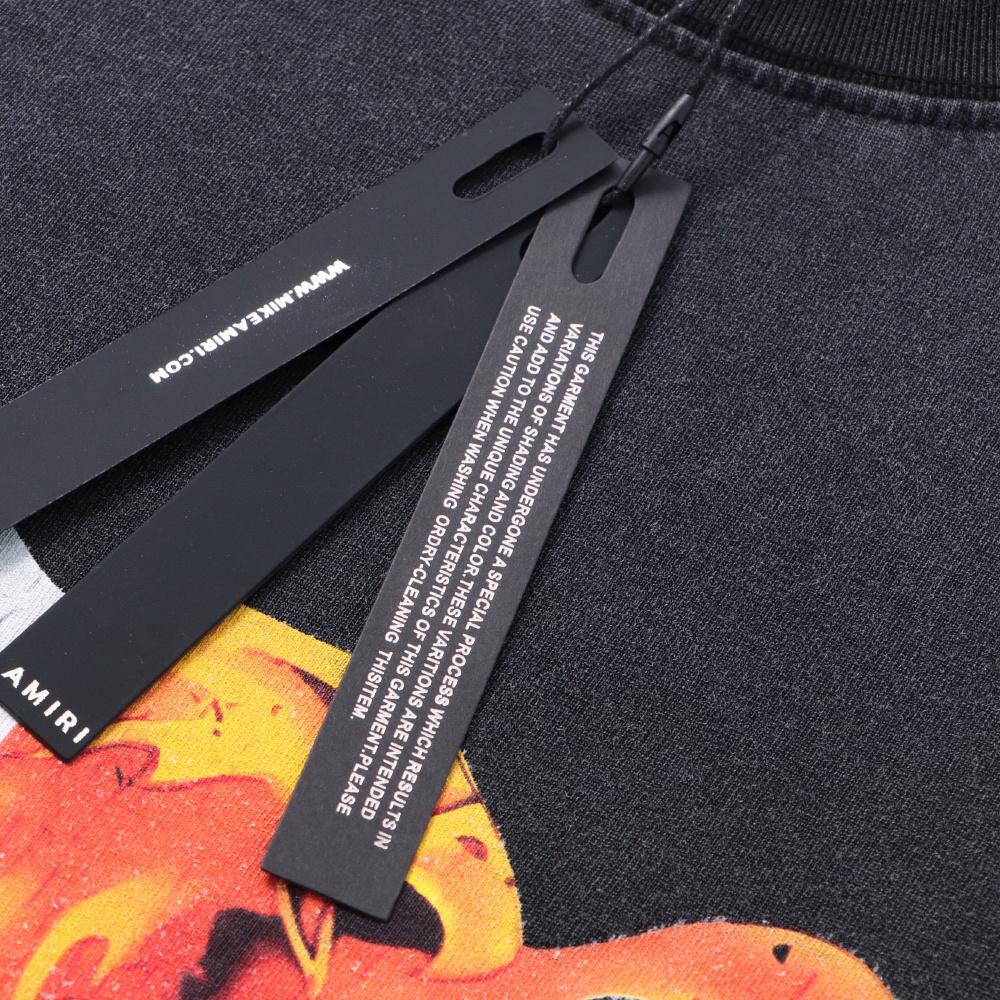 6507 Amiri 2026 Summer New Men's and Women's Loose High Quality Cotton Plus Size T-shirt Couple T-Shirt