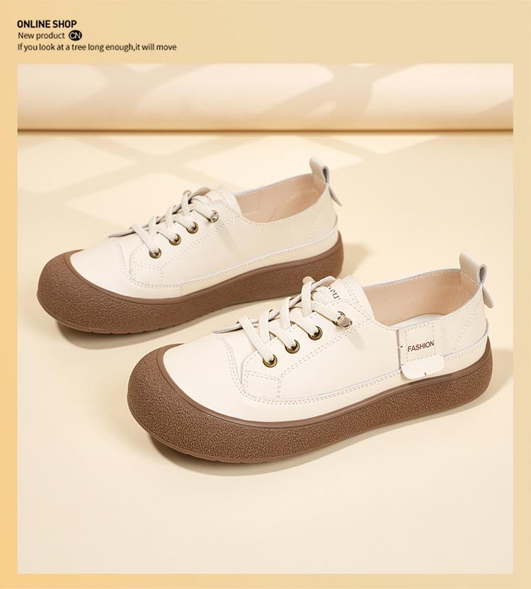 Női 2025-ös alkalmi divat tornacipő valódi bőrből: Kényelmes, Könnyű, Csúszásmentes, Sokoldalú, Puha Rugalmas, Kopásálló Minden Évszakra