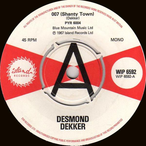 

7inch Record DESMOND DEKKER / HOPETON LEWIS / DE - 007 (Shanty Town) / Cool Collie / J WIP6592PROMO Island Records 1980 UK Reggae, Ska & Dub Used