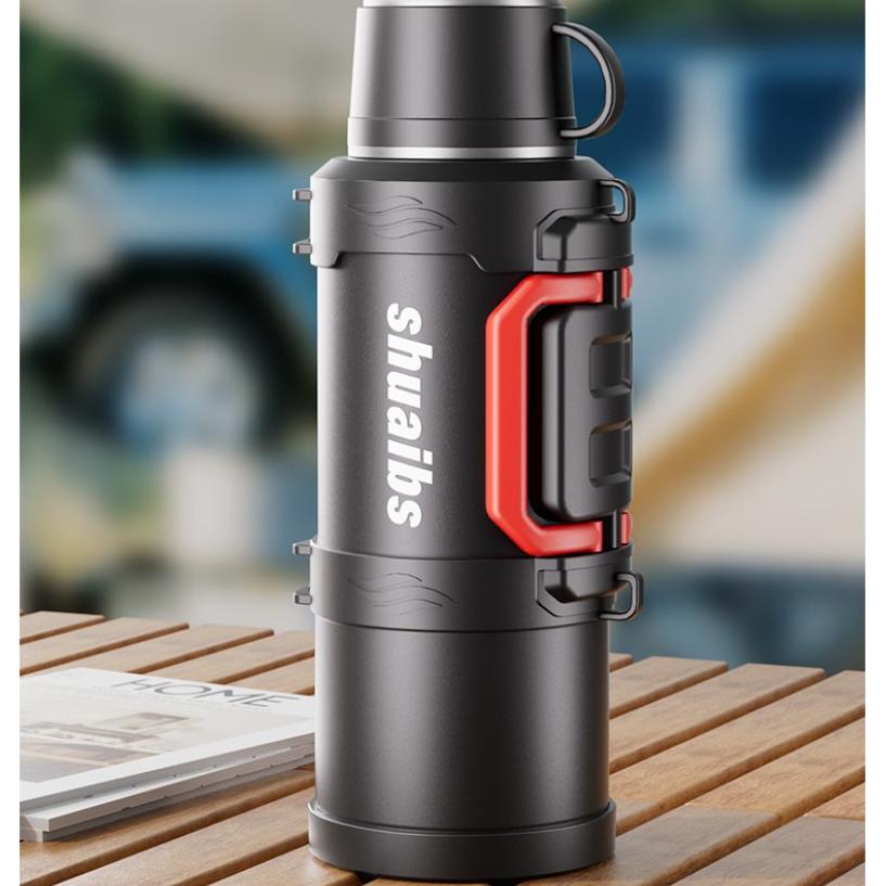 High capacity  thermos kettle stainless steel car outdoor travel hiking thermos cup tea making sports water kettle