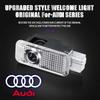 For  Audi 2pcs Car HD Projector Lamp LED Door Welcome Light Sline Quattro RS S4 S5 S6 S7 S8 A3 A4 A5 A6 A7 A8 Q7 RS5 RS6 RS7