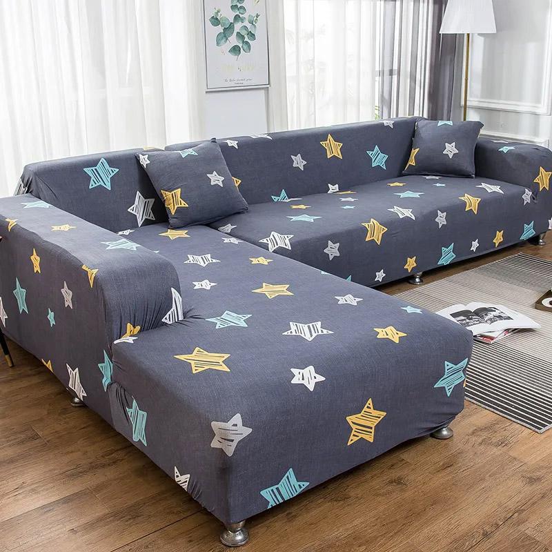 1-4 Seater Nordic Style Sofa Cover Elastic Cushion Cover Stretch Full Sofa Covering Breathable Dust-proof
