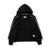 Uj Becoming Heavy Zip-Up Hoodie Black