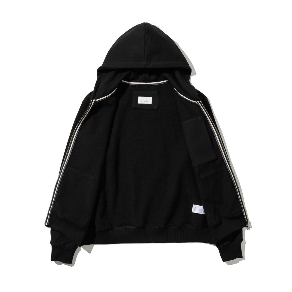 Uj Becoming Heavy Zip-Up Hoodie Black