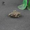 Copper Chinese Mythical Animal Lucky Toad Bell Key Chains Pendant Retro Brass Avoid Evil Feng Shui Charm Men Car Keyring