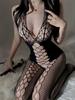 Sexy Lingerie Mesh Body Stockings For Women Pantyhose Clothes Erotic Underwear Crotchless Fishnet Lenceria Nightclubs
