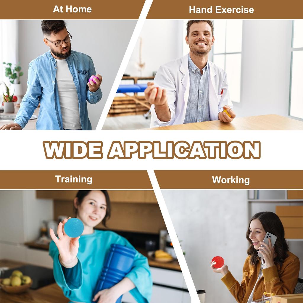 PATIKIL Hand Exercise Set of Stress Balls for Grip Strengthening and Finger Multicolor Balls, 4, Training,