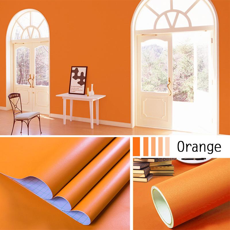 Width Peel and Stick Wallpaper Solid Color Contact Paper Self-Adhesive Sticker Wall Furniture Covering Vinyl Rolls 1-10m