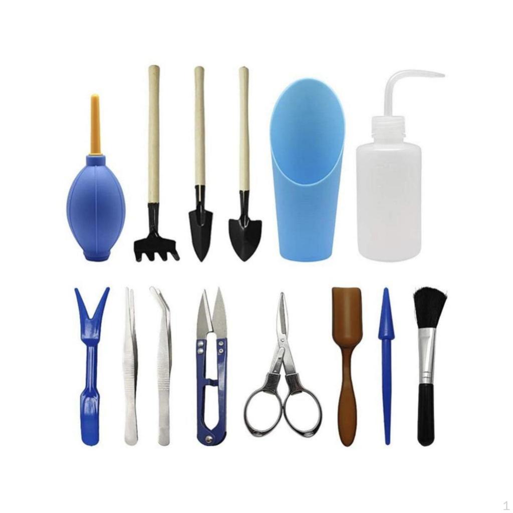 Succulent Gardening Tool Set, Mini Pot Kit, Spray Bottle, Transplant Tool, Watering Can, Pruner,