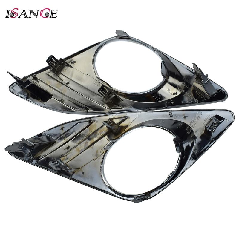 For Toyota Camry 2.5L 2012 2013 2014 Chrome Fog Light Lamp Cover Trim Bezel Holes Front Left Right LH RH Left Passenger Side