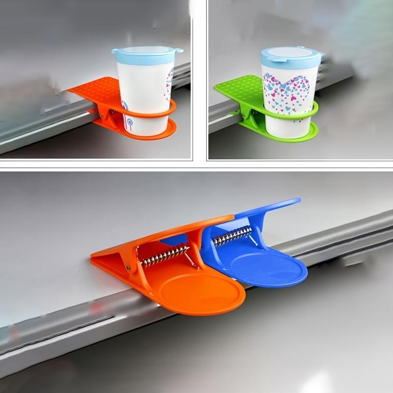 6pcs Creative Home Desk Cup Holders Edge Cup Coaster for Office Computer Desk Convenient and Practical Perfect As An Office Gift