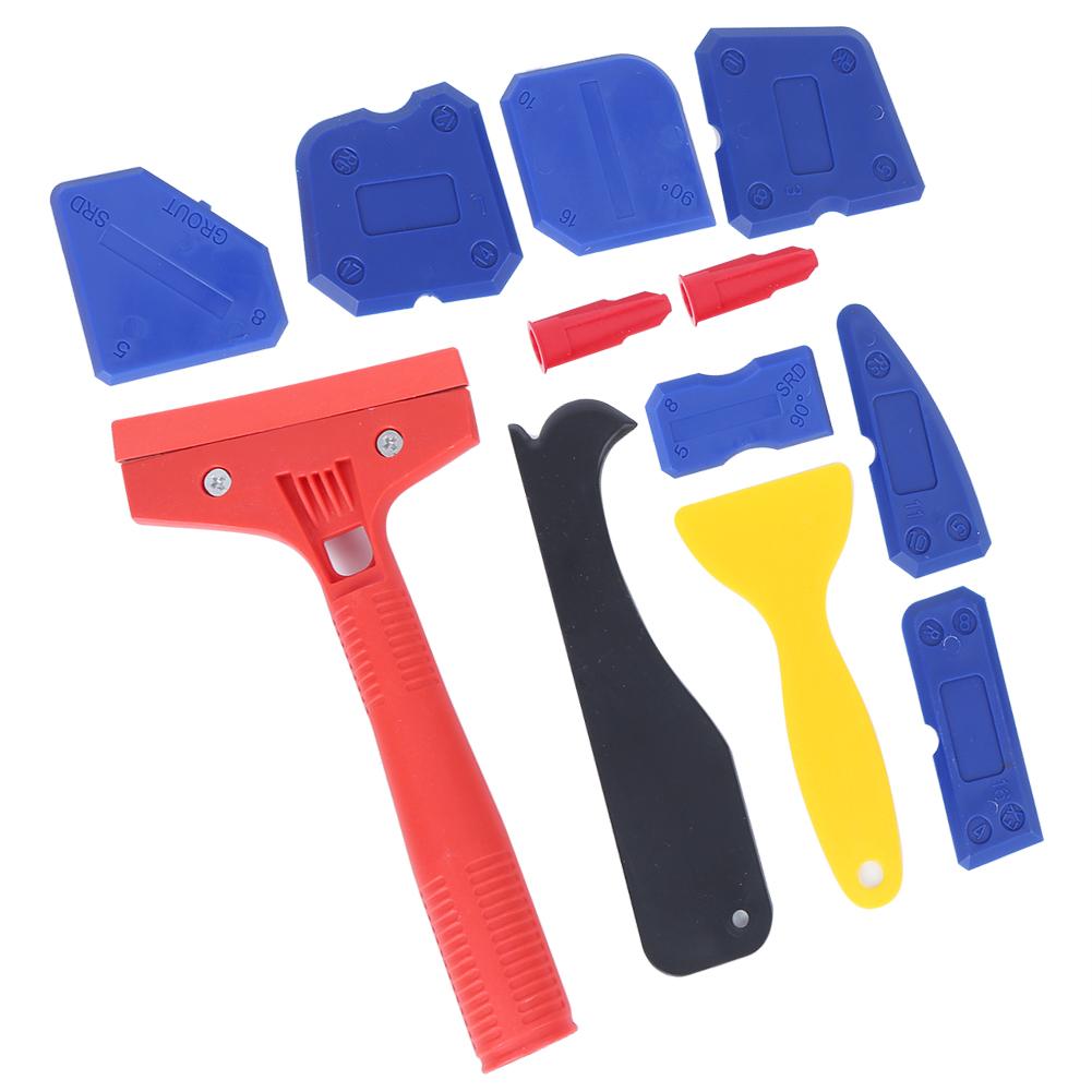 13PcsSet Plastic Sealant Remover Kit Spreader Caulking Scraper Glass Glue Finishing Tools