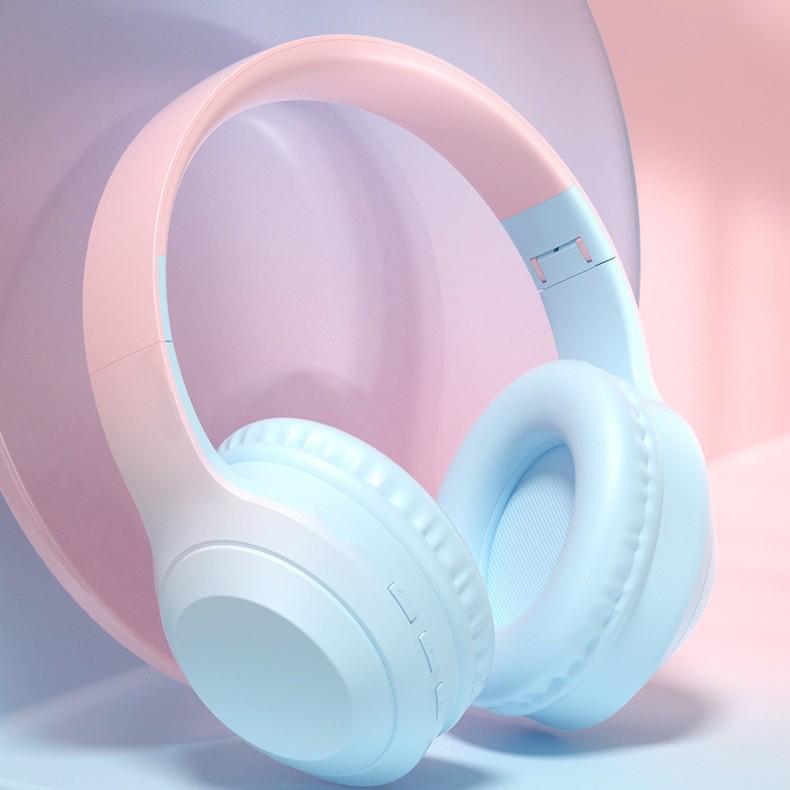 W5 Private Mold Gradient Color Bluetooth Over-Ear Headset - HIFI Heavy Bass Stereo, E-sports Low Latency