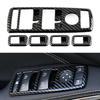 5Pcs/Set ABS Plastic Carbon Fiber Look Window Lift Switch Button Frame Sticker Fit for Mercedes-Benz A/B/C/E Class /CLA/GLA/GLE/ML/GLK