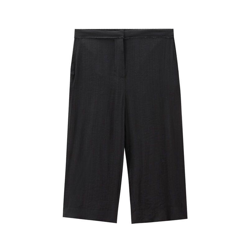 

Fashion Style 2024 Autumn New Women s Clothing Easiest for Match Double Breasted Sleeveless round Neck Vest High Waist Shorts 8843298 Pants L