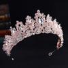 Diadema da Principessa Tiara da Sposa Fatta a Mano Corona di Cristallo Preziosa e Lussuosa Tiara Barocca Scintillante e Riccamente Decorata Matrimonio