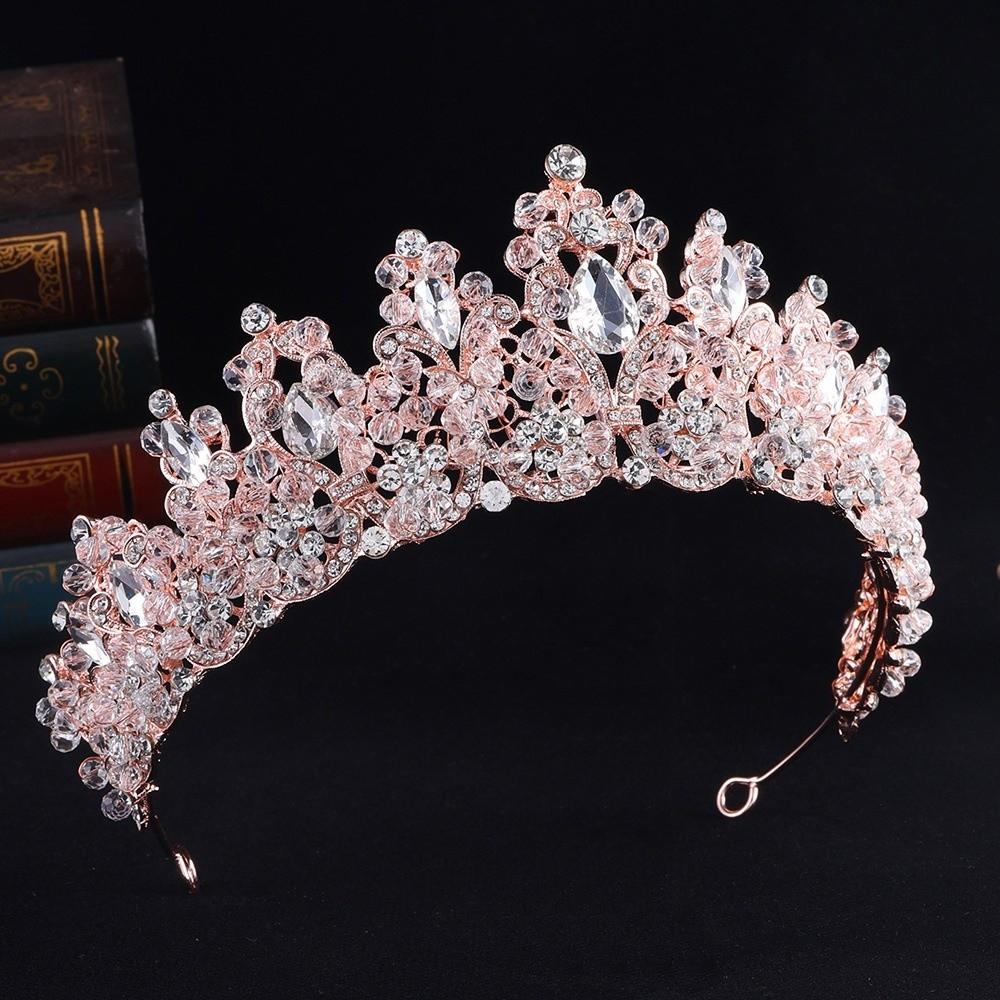 Handmade Bridal Tiara Exquisite Baroque Headpiece Beaded Headpiece Crystal Crown Bridesmaid