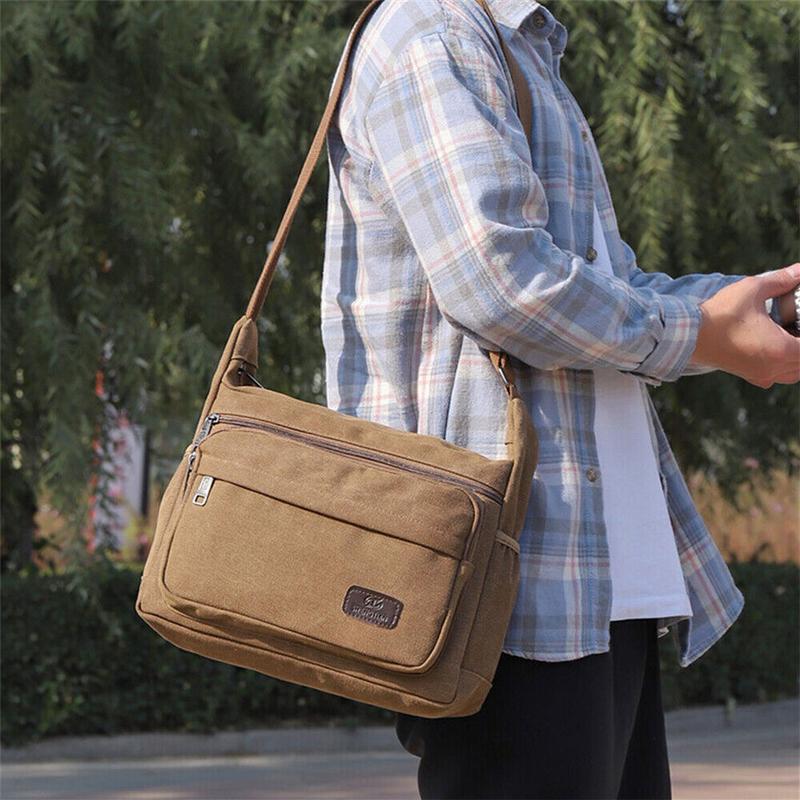 Men Canvas Crossbody Messenger Bag Shoulder Retro Travel Satchel Handbag Gifts