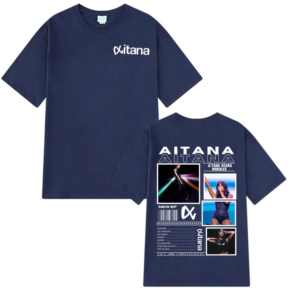 Singer Aitanas Ocana Fashion Print T Shirts Men Women Cotton T-Shirts Summer Short-sleeved Aesthetic Casual O Neck T-shirts Tops